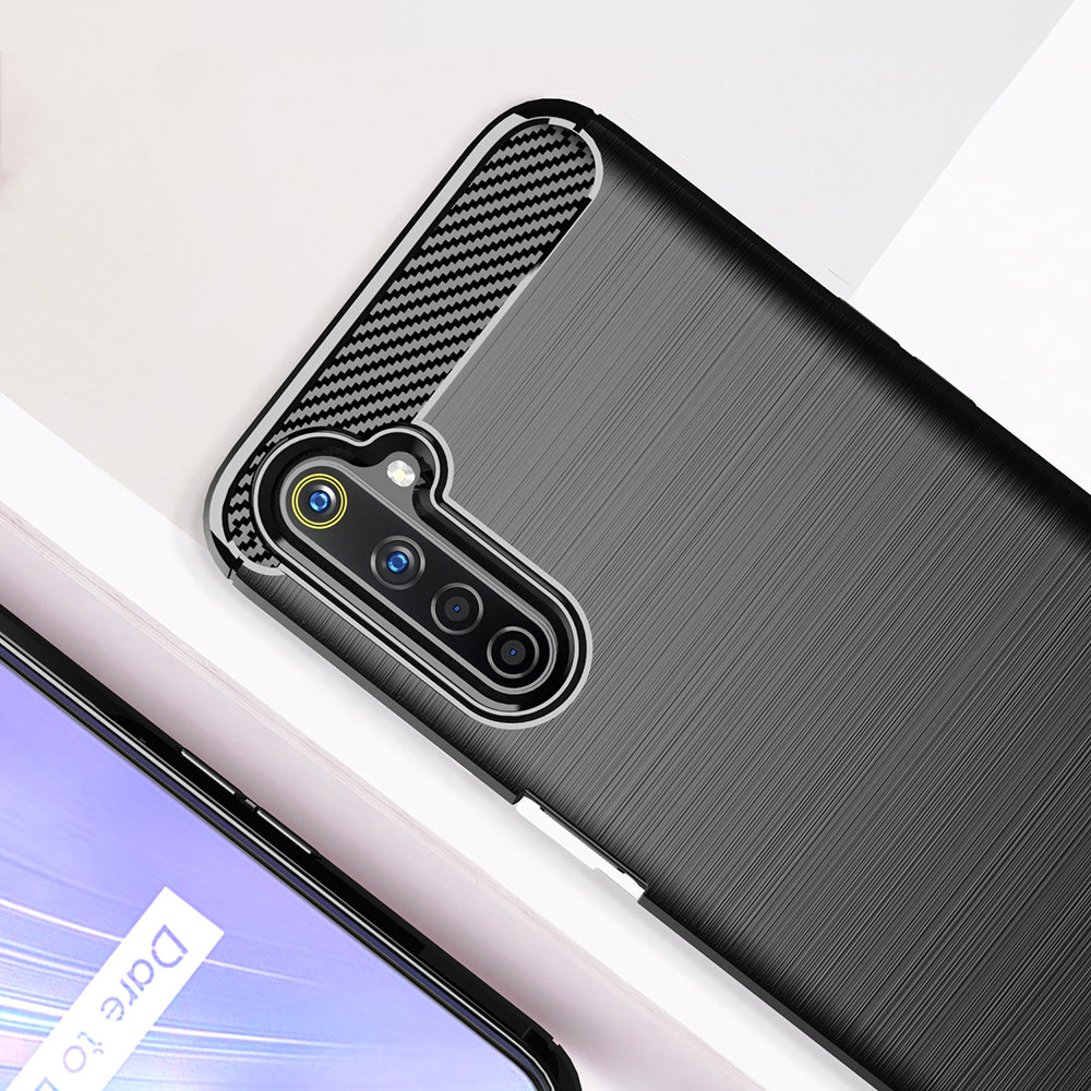 Husa pentru Realme 6 Pro, Techsuit, Carbon, Neagra