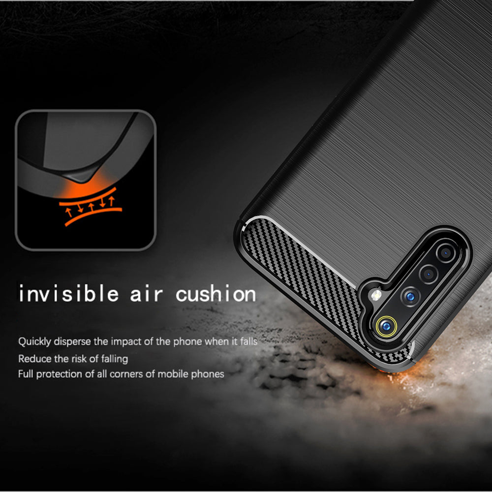 Husa pentru Realme 6 Pro, Techsuit, Carbon, Neagra