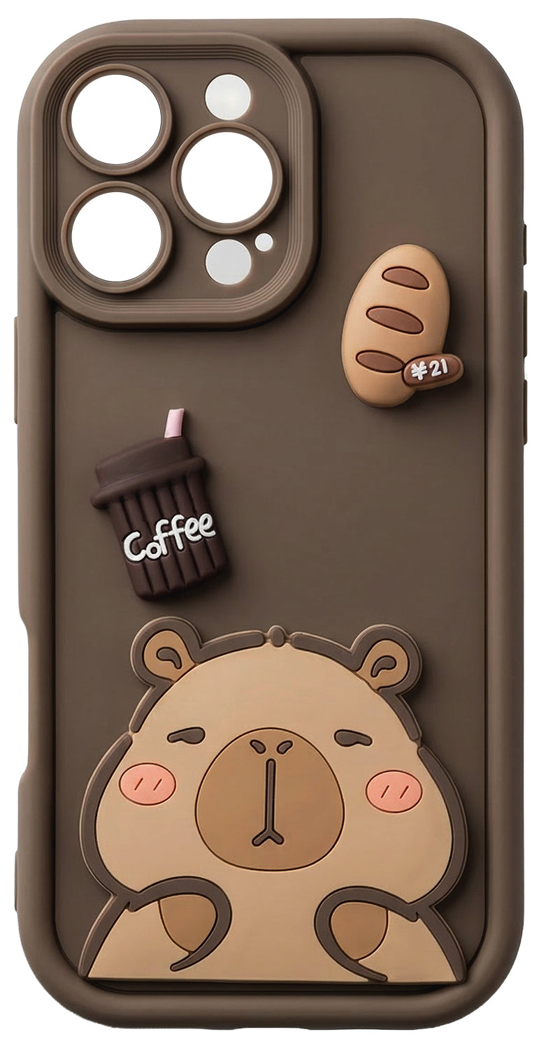 Husa pentru Samsung Galaxy S26 Plus S947, OEM, Ultra Trendy 3D Capybara, Maro