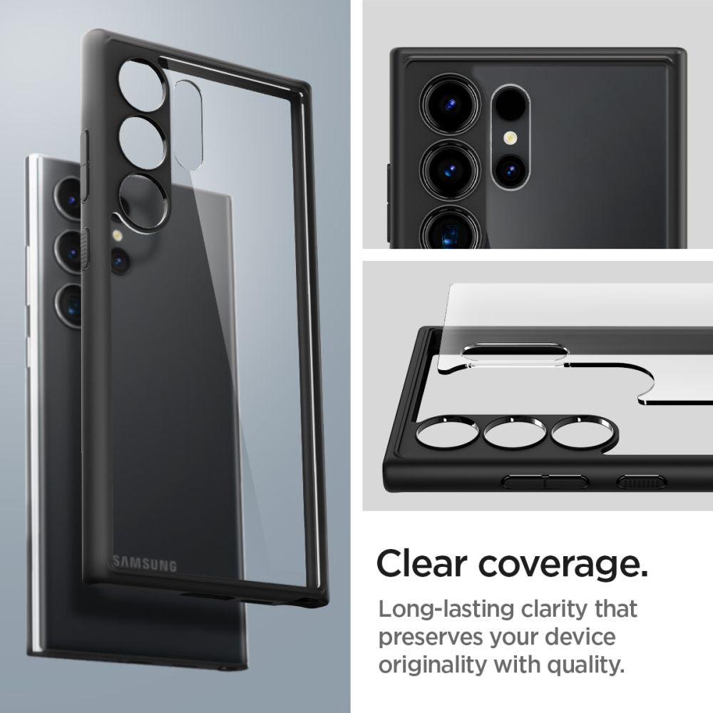Husa pentru Samsung Galaxy S24 Ultra S928, Spigen, Ultra Hybrid, Neagra Mata ACS07295