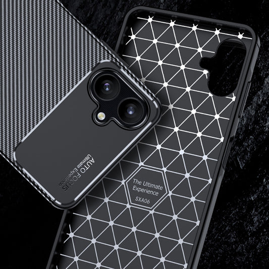 Husa pentru Samsung Galaxy A06 A065, Techsuit, CarbonFiber, Neagra