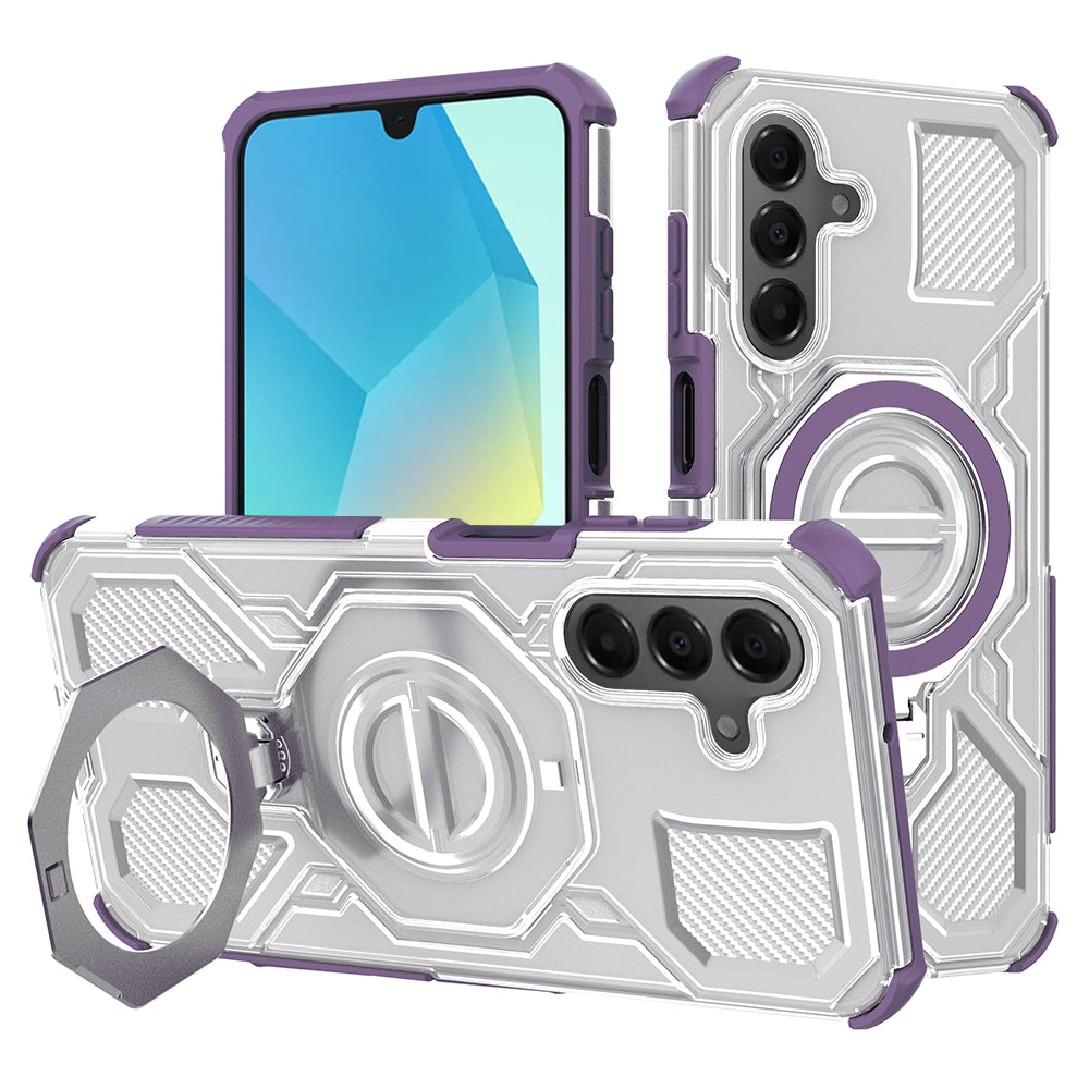Husa pentru Samsung Galaxy A16 5G A166 / A16 4G A165, Techsuit, Carbon Shield Pro, Mov