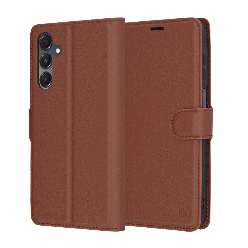Husa pentru Samsung Galaxy A16 5G A166 / A16 4G A165, Techsuit, Leather Folio, Maro