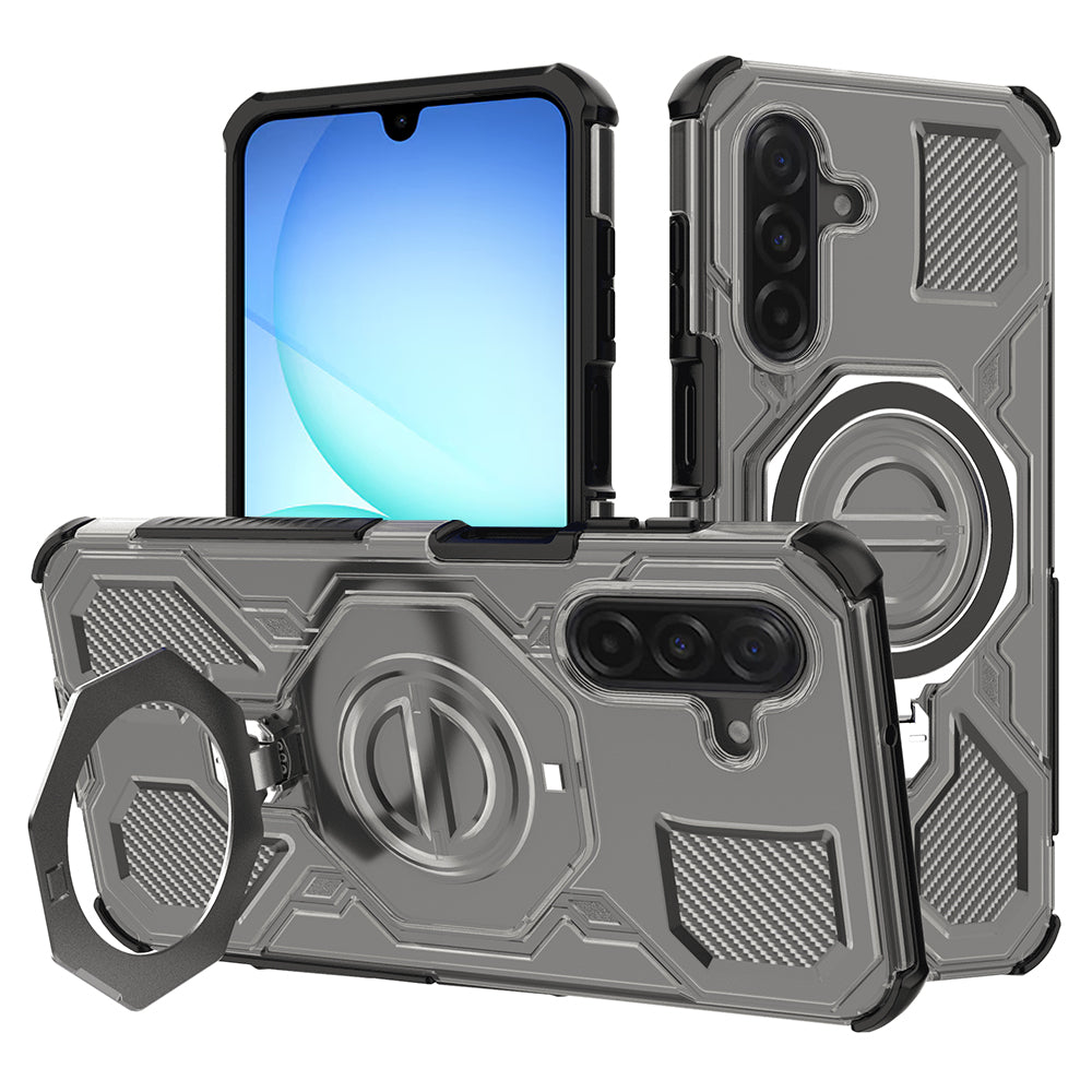 Husa pentru Samsung Galaxy A17 4G / A17 5G, Techsuit, Carbon Shield Pro, Fumurie