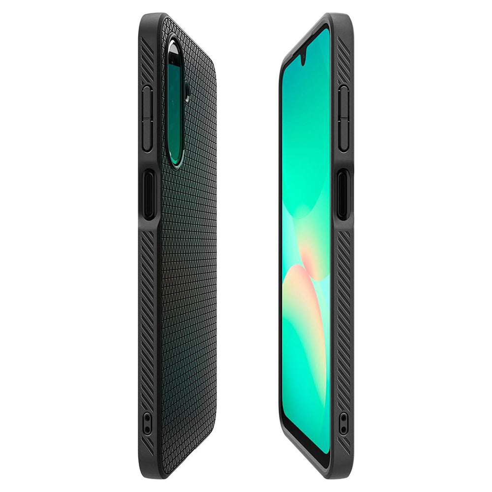 Husa pentru Samsung Galaxy A26 A266, Spigen, Liquid Air, Neagra Mata ACS09290