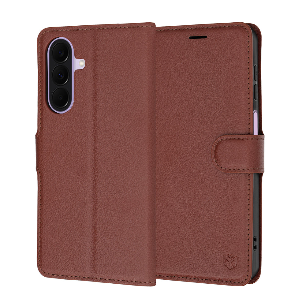 Husa pentru Samsung Galaxy A27 5G, Techsuit, Leather Folio, Maro