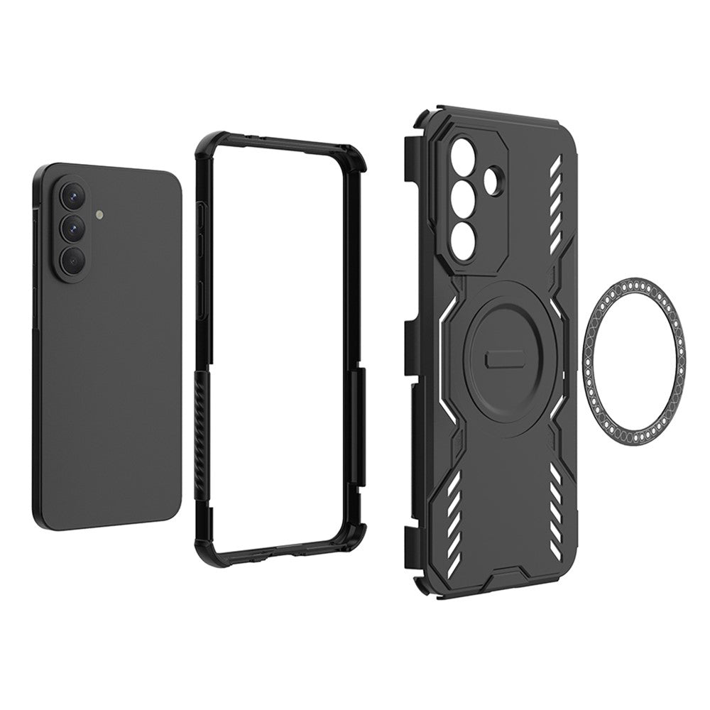 Husa MagSafe pentru Samsung Galaxy A37 5G, Techsuit, ArmorMag, Neagra