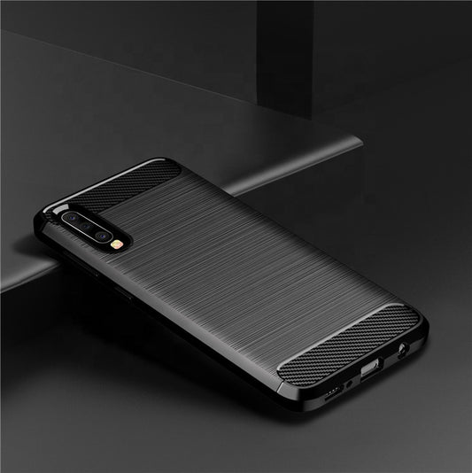 Husa pentru Samsung Galaxy A50s A507 / A30s A307 / A50 A505, Techsuit, Carbon, Neagra