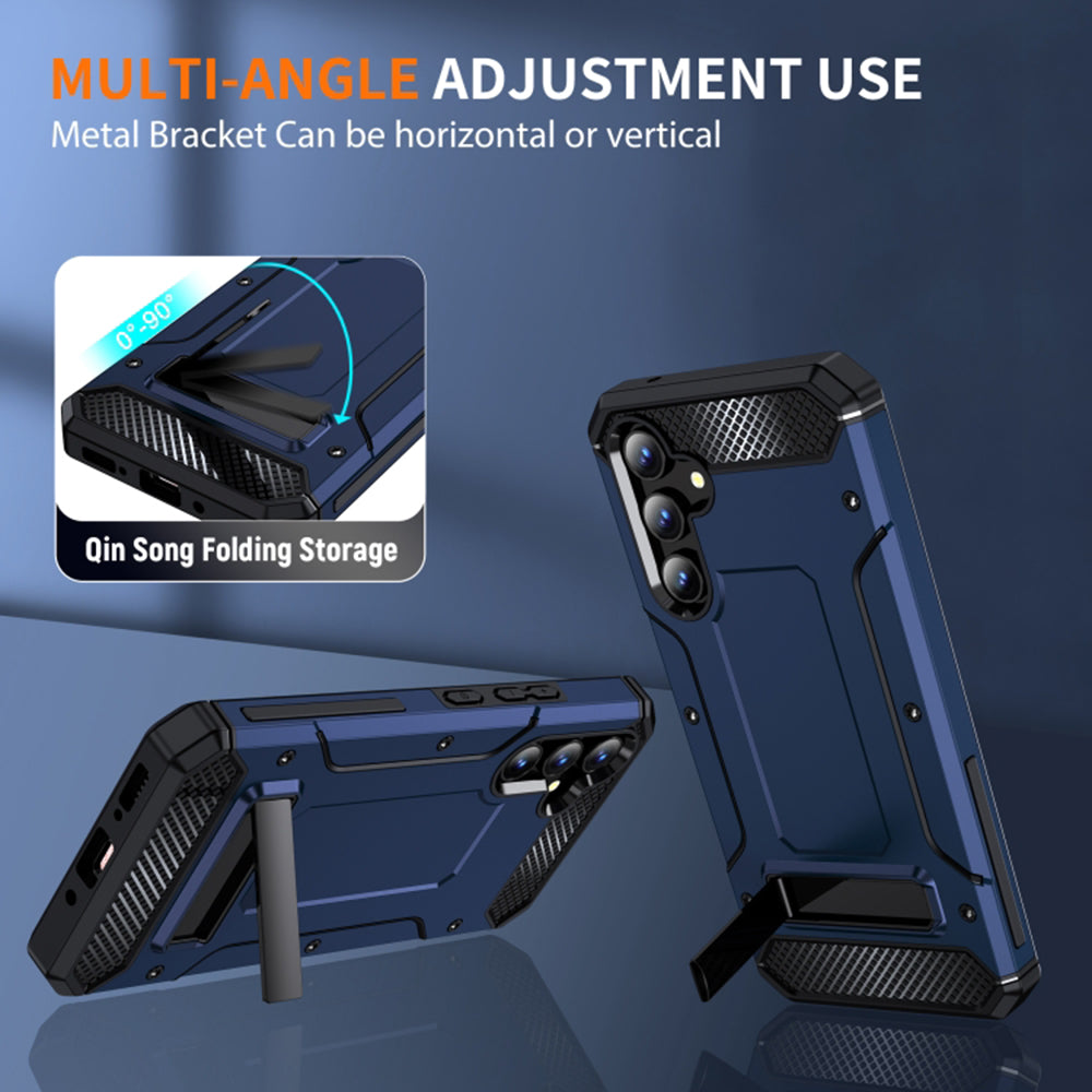 Husa pentru Samsung Galaxy A54 A546, Techsuit, Hybrid Armor Kickstand, Albastra
