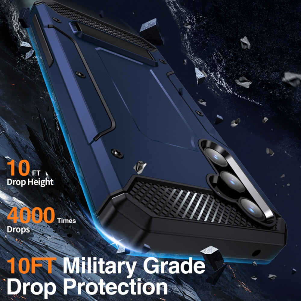 Husa pentru Samsung Galaxy A54 A546, Techsuit, Hybrid Armor Kickstand, Albastra