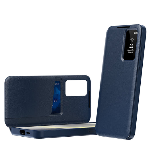 Husa pentru Samsung Galaxy A55 5G A556, Techsuit, SmartView, Albastra