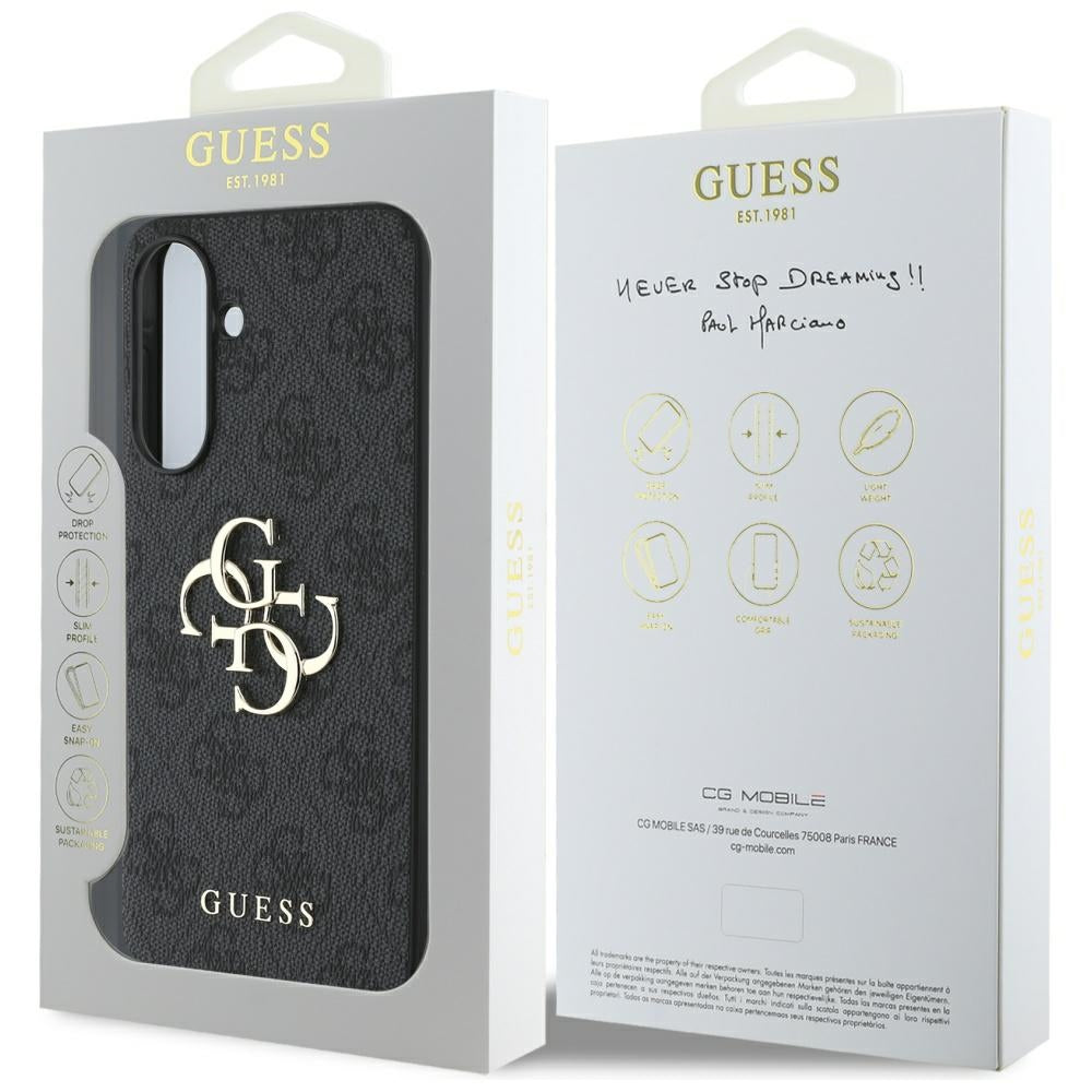 Husa pentru Samsung Galaxy A56 A566, Guess, 4G Big Logo, Neagra
