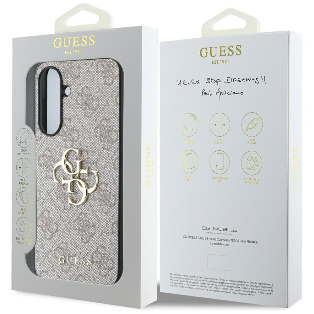 Husa pentru Samsung Galaxy A56 A566, Guess, 4G Big Logo, Roz
