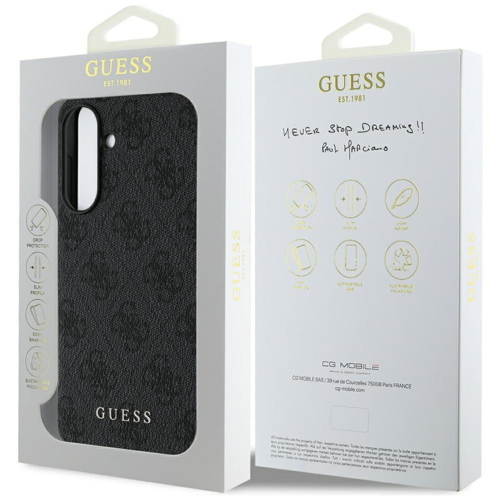 Husa pentru Samsung Galaxy A56 A566, Guess, 4G Charm, Neagra