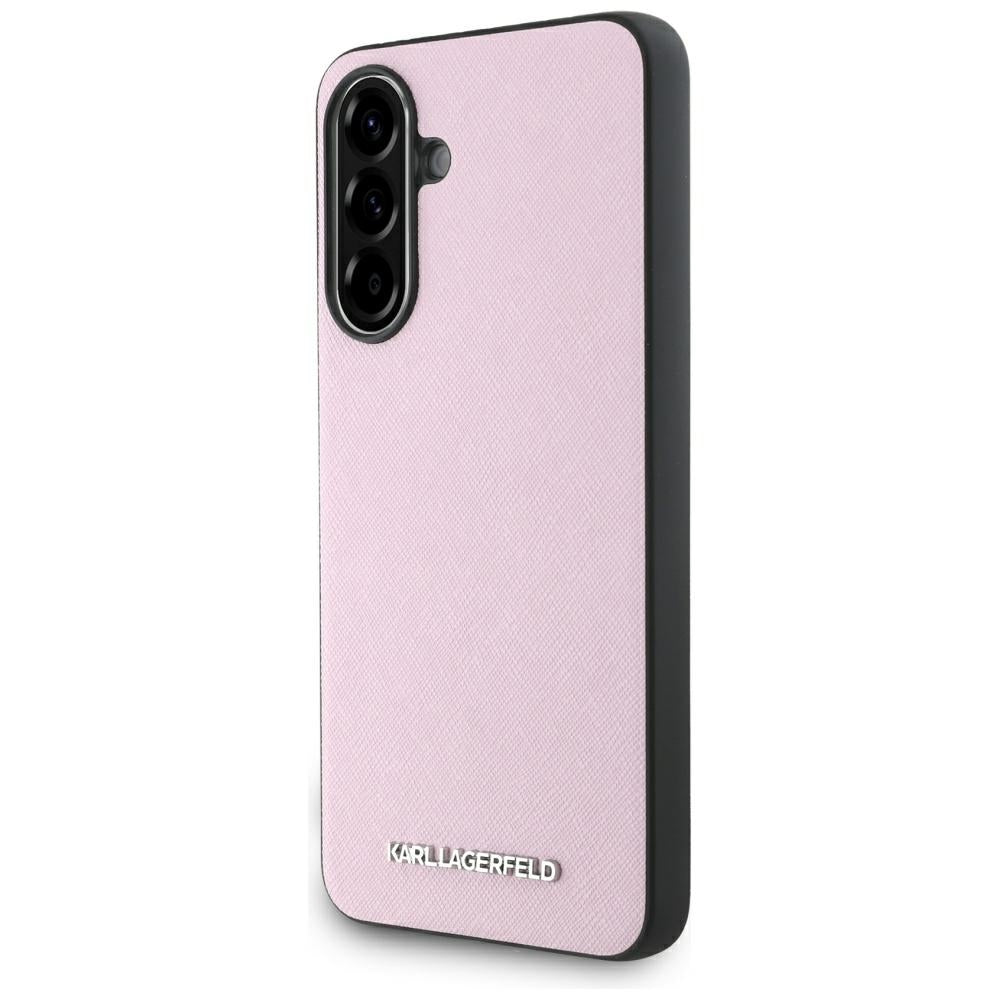 Husa pentru Samsung Galaxy A56 A566, Karl Lagerfeld, Saffiano Metal Logo, Roz