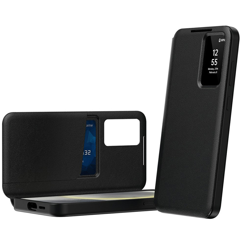Husa pentru Samsung Galaxy A57 5G, Techsuit, SmartView, Neagra