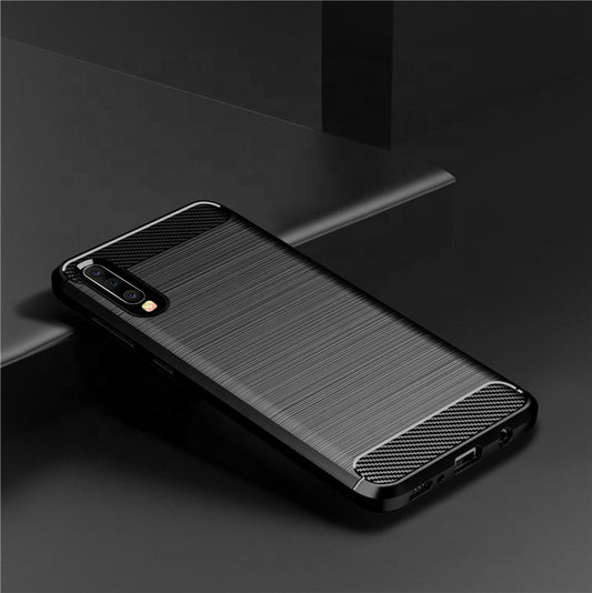 Husa pentru Samsung Galaxy A70s A707 / A70 A705, Techsuit, Carbon, Neagra