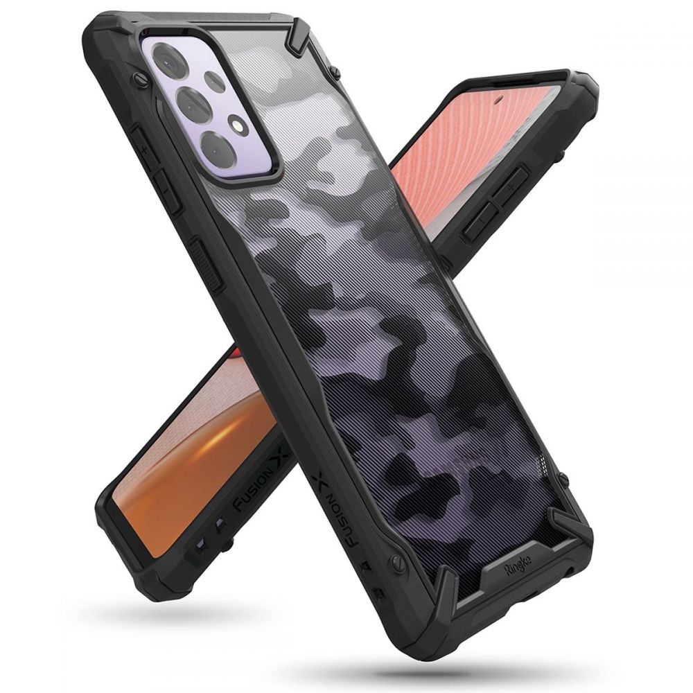 Husa pentru Samsung Galaxy A72 A725 / A72 5G A726, Ringke, Fusion X Design, Camuflaj