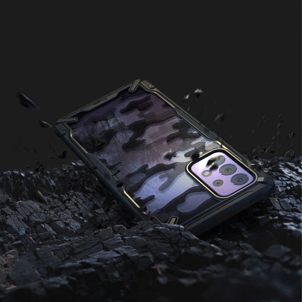 Husa pentru Samsung Galaxy A72 A725 / A72 5G A726, Ringke, Fusion X Design, Camuflaj