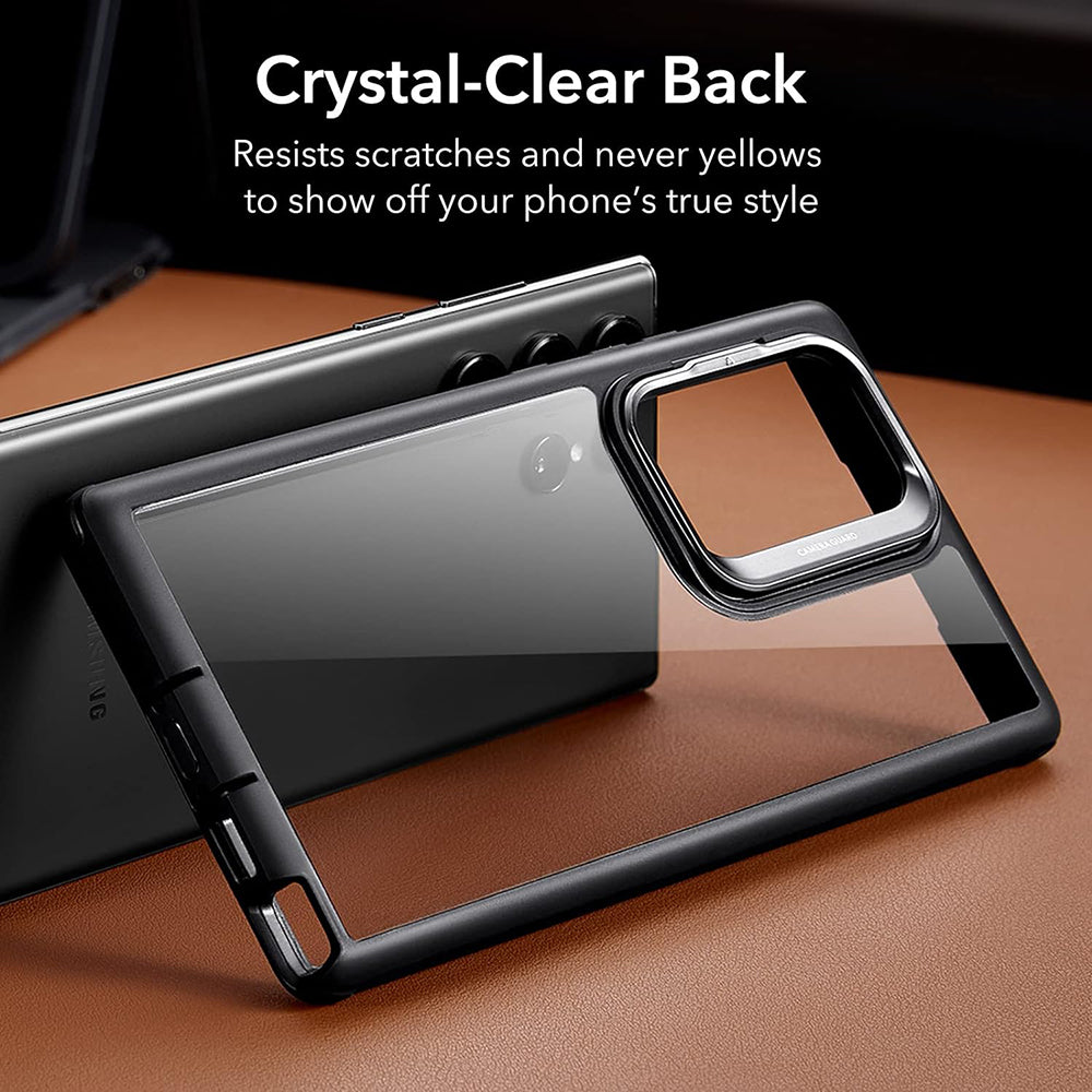 Husa pentru Samsung Galaxy S23 Ultra S918, ESR, Shock Armor Kickstand, Neagra Transparenta