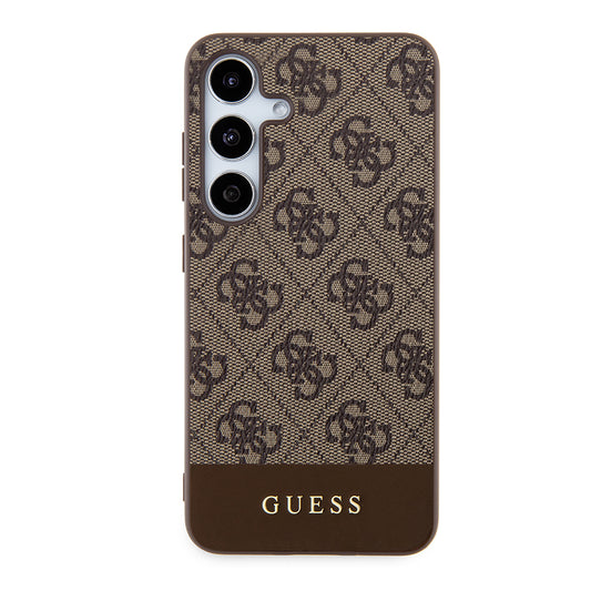 Husa pentru Samsung Galaxy S24+ S926, Guess, 4G Stripe, Maro