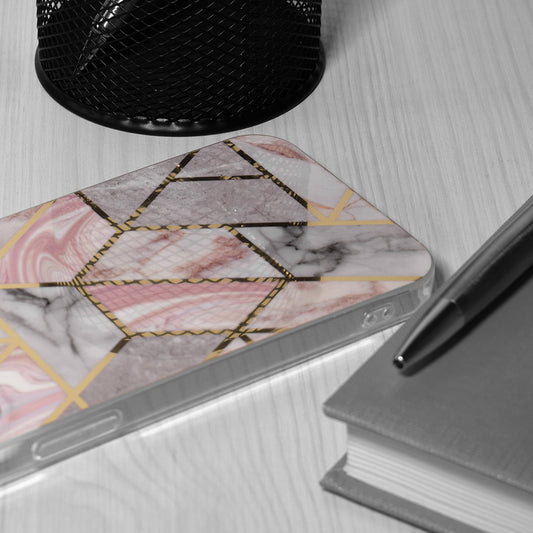 Husa pentru Samsung Galaxy S24+ S926, Techsuit, Marble, Roz
