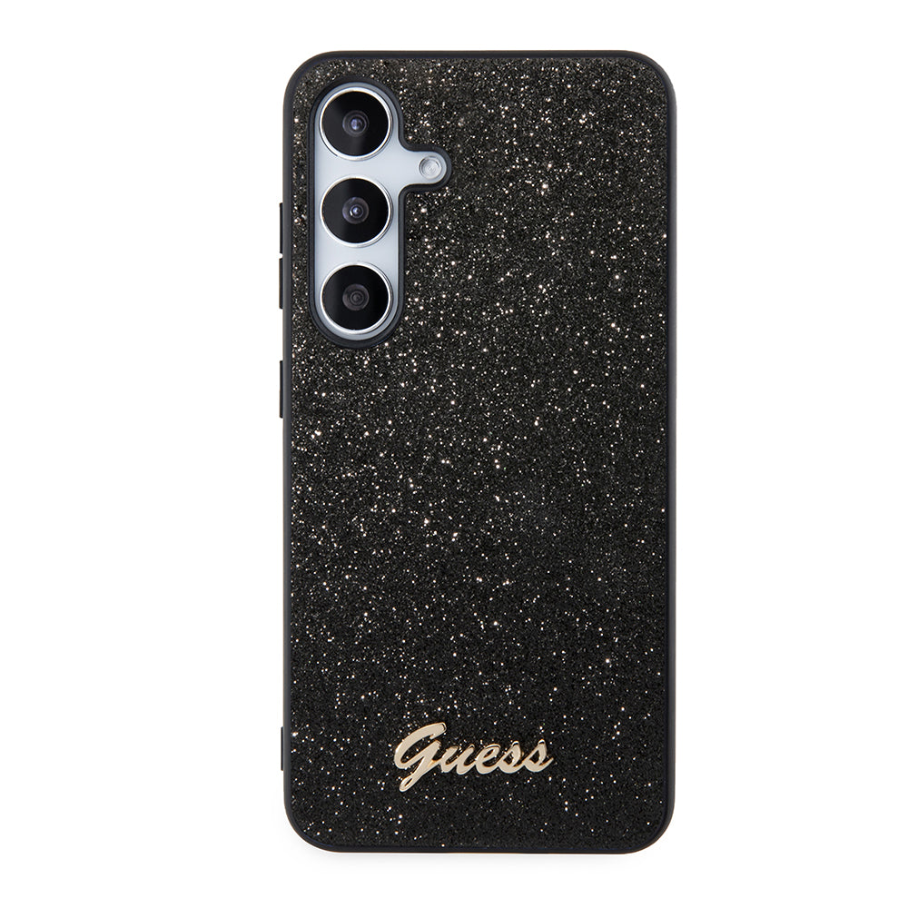Husa pentru Samsung Galaxy S24 S921, Guess, Glitter Script, Neagra