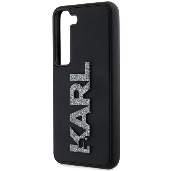 Husa pentru Samsung Galaxy S24 S921, Karl Lagerfeld, 3D Rubber Glitter Logo, Neagra