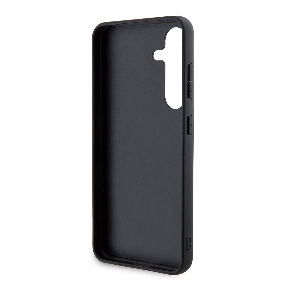 Husa pentru Samsung Galaxy S24 S921, Karl Lagerfeld, Saffiano Karl & Choupette Metal, Neagra