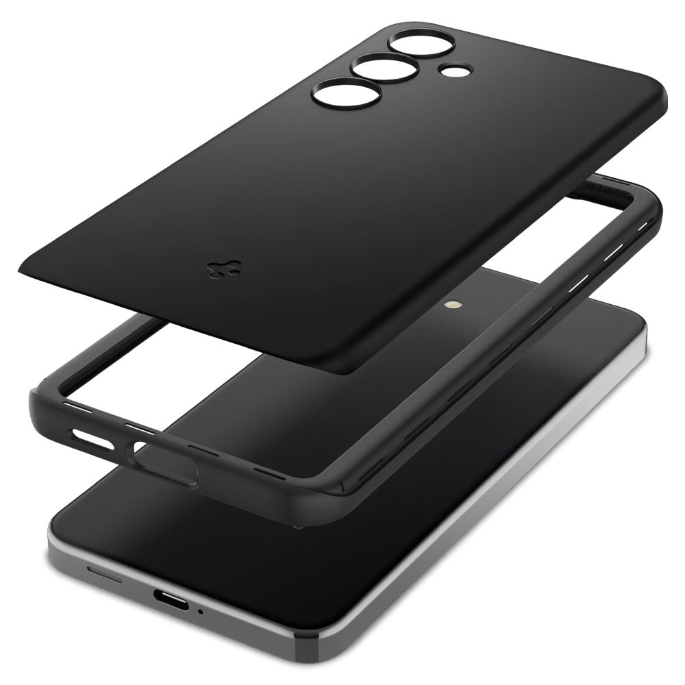 Husa pentru Samsung Galaxy S24 S921, Spigen, Thin Fit, Neagra ACS07341