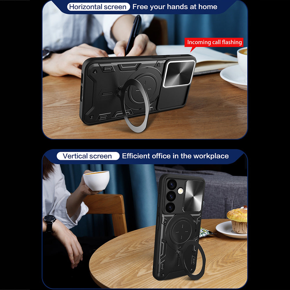 Husa pentru Samsung Galaxy S24 S921, Techsuit, CamGuard Pro, Albastra
