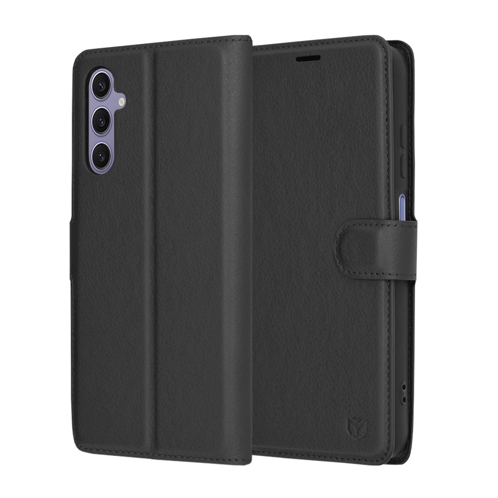Husa pentru Samsung Galaxy S24 S921, Techsuit, Leather Folio, Neagra