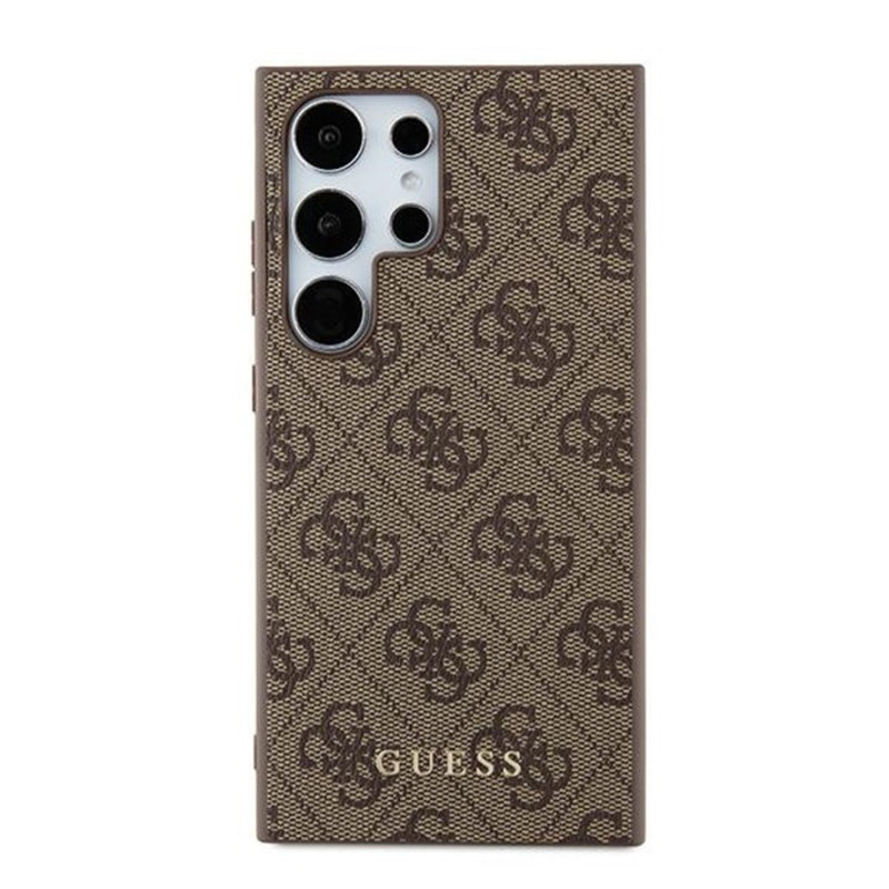Husa pentru Samsung Galaxy S24 Ultra S928, Guess, 4G Metal Gold Logo, Maro