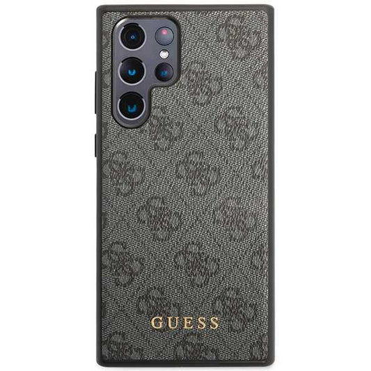 Husa pentru Samsung Galaxy S24 Ultra S928, Guess, 4G Metal Gold Logo, Neagra