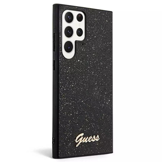 Husa pentru Samsung Galaxy S24 Ultra S928, Guess, Glitter Script, Neagra
