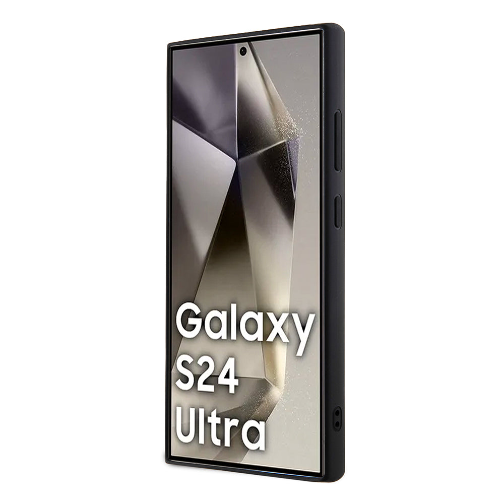 Husa pentru Samsung Galaxy S24 Ultra S928, Karl Lagerfeld, Rhinestone Metal Plate, Neagra
