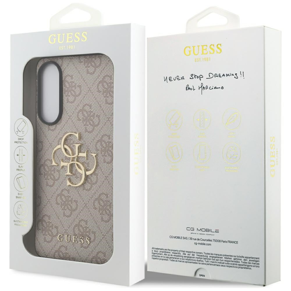 Husa pentru Samsung Galaxy S25 Edge S937, Guess, Big 4G Logo Classic, Roz