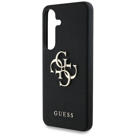 Husa pentru Samsung Galaxy S25+ S936, Guess, 4G Grained Big and Classic Logo, Neagra