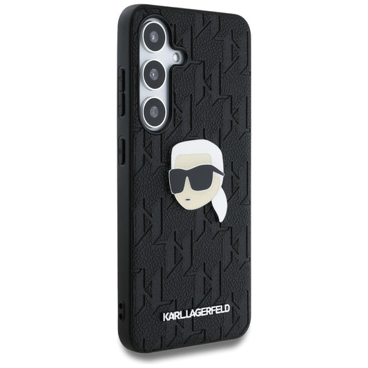 Husa pentru Samsung Galaxy S25+ S936, Karl Lagerfeld, Monogram Karl's Head, Neagra