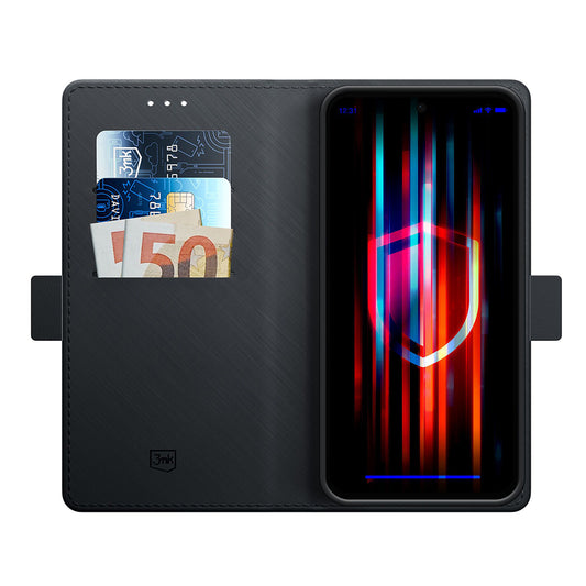 Husa pentru Samsung Galaxy S25 S931, 3MK, Wallet, Neagra