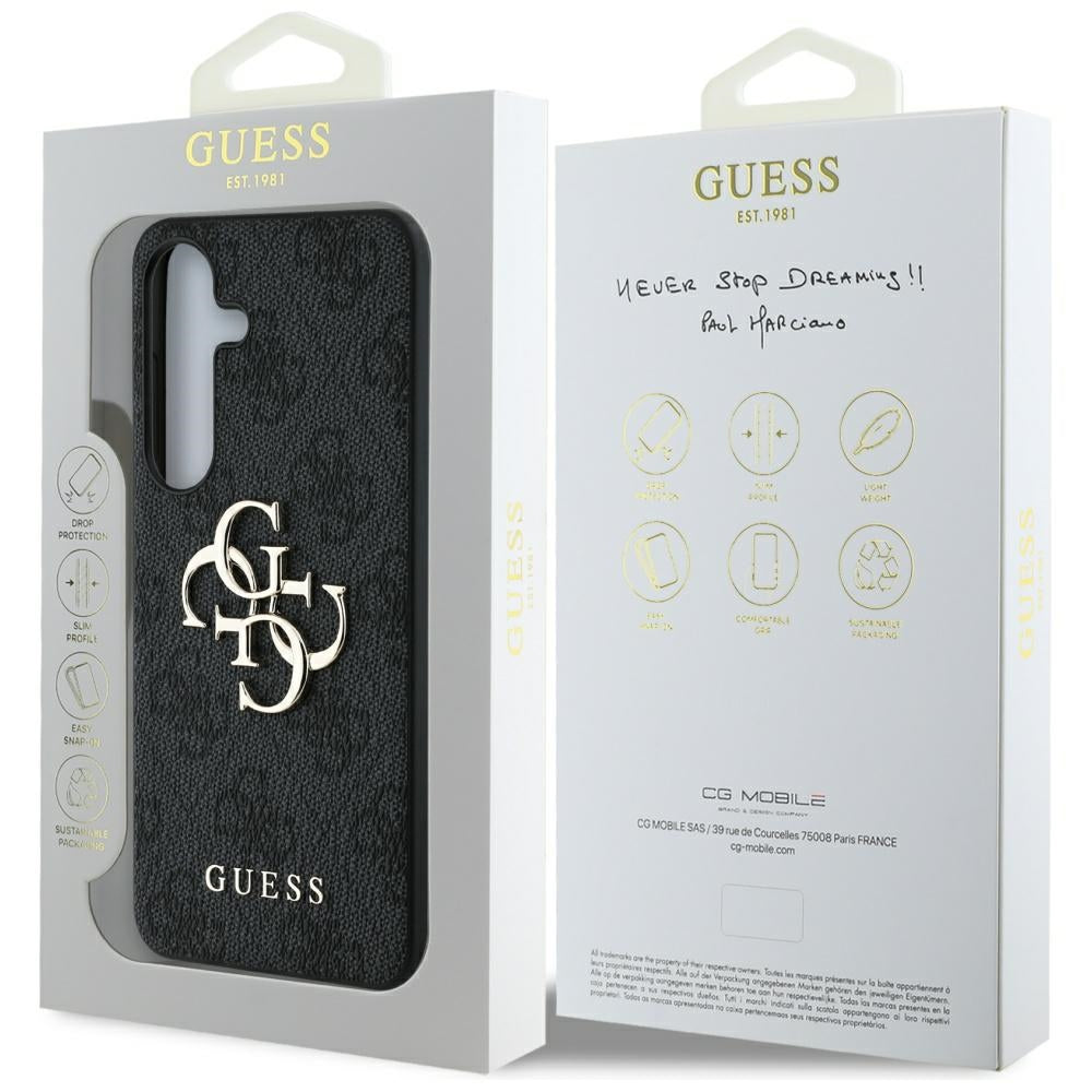 Husa pentru Samsung Galaxy S25 S931, Guess, 4G Big Logo, Neagra
