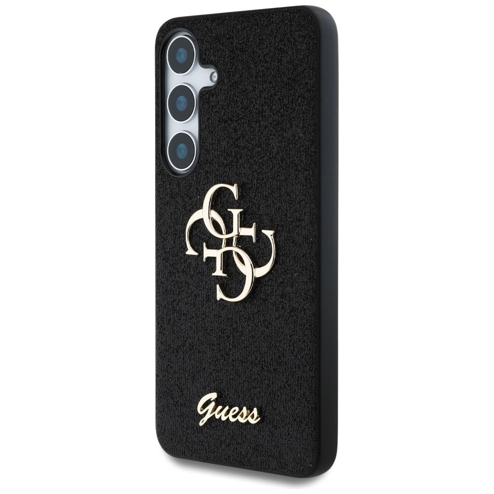 Husa pentru Samsung Galaxy S25 S931, Guess, Glitter Big 4G Script, Neagra