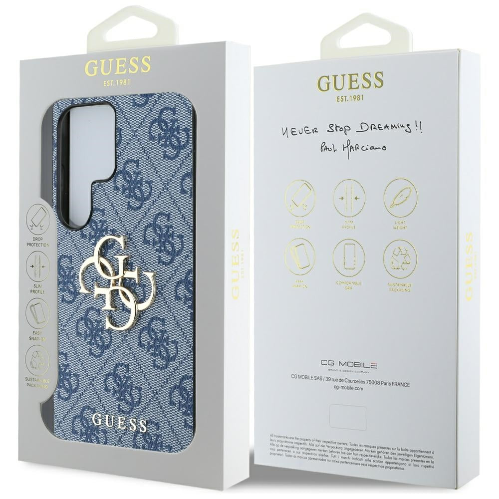 Husa pentru Samsung Galaxy S25 Ultra S938, Guess, 4G Big Logo, Albastra