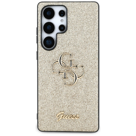 Husa pentru Samsung Galaxy S25 Ultra S938, Guess, Glitter Big 4G Script, Aurie