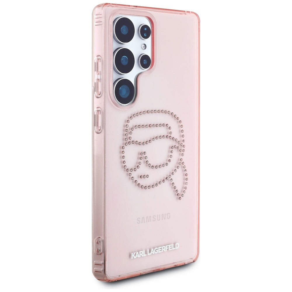 Husa pentru Samsung Galaxy S25 Ultra S938, Karl Lagerfeld, IML Luxury Karl's Head, Roz