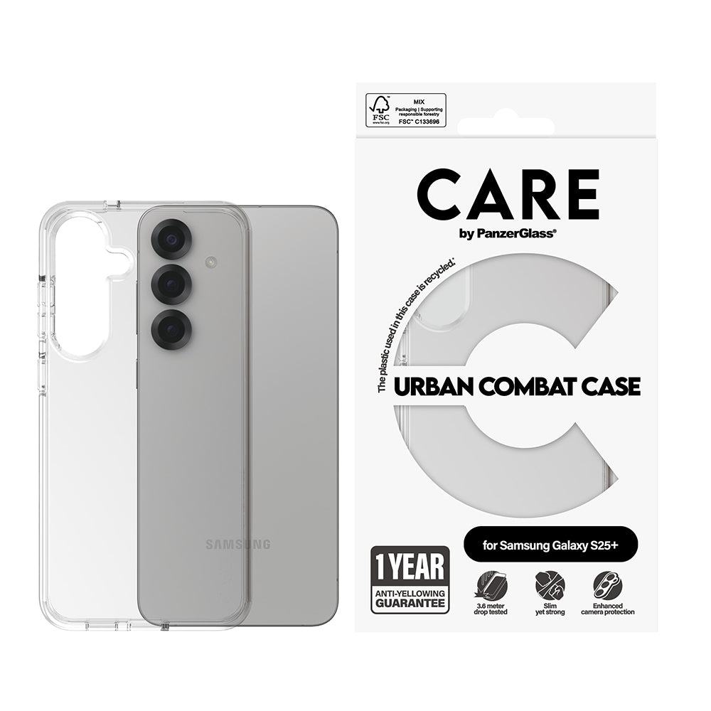 Husa pentru Samsung Galaxy S25 Ultra S938, PanzerGlass, Care Urban Combat, Transparenta
