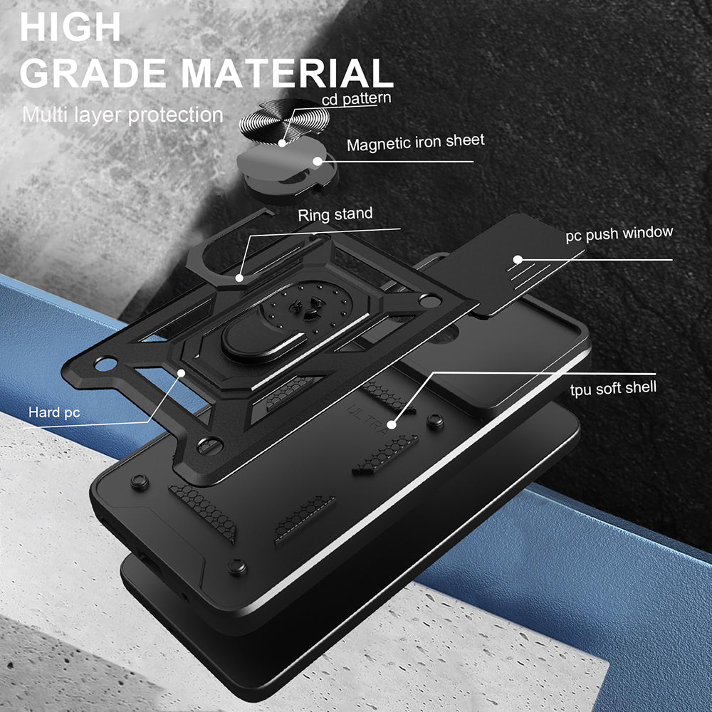 Husa pentru Samsung Galaxy S26 FE S741 / S25 FE, Techsuit, CamShield, Neagra