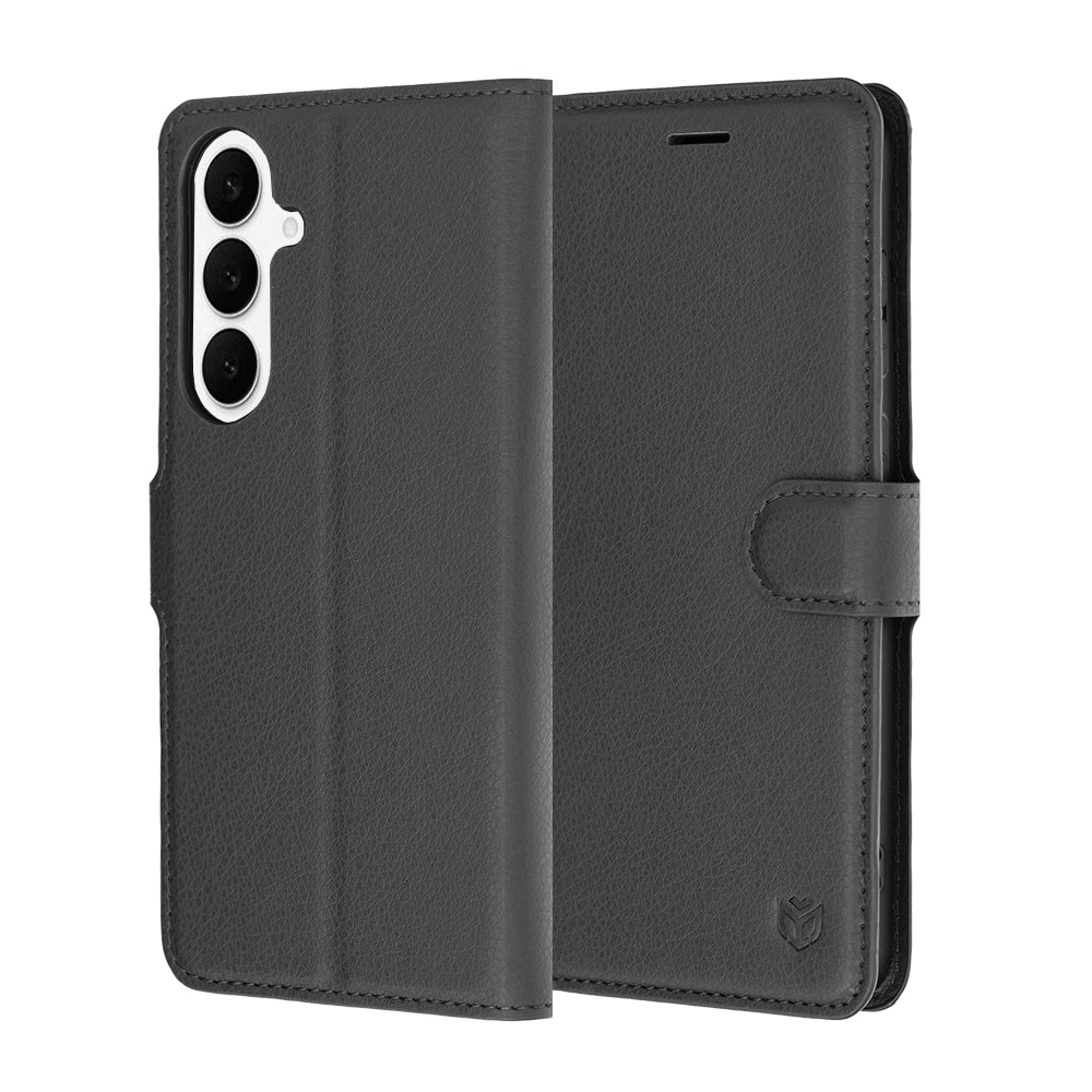 Husa pentru Samsung Galaxy S26 FE S741 / S25 FE, Techsuit, Leather Folio, Neagra