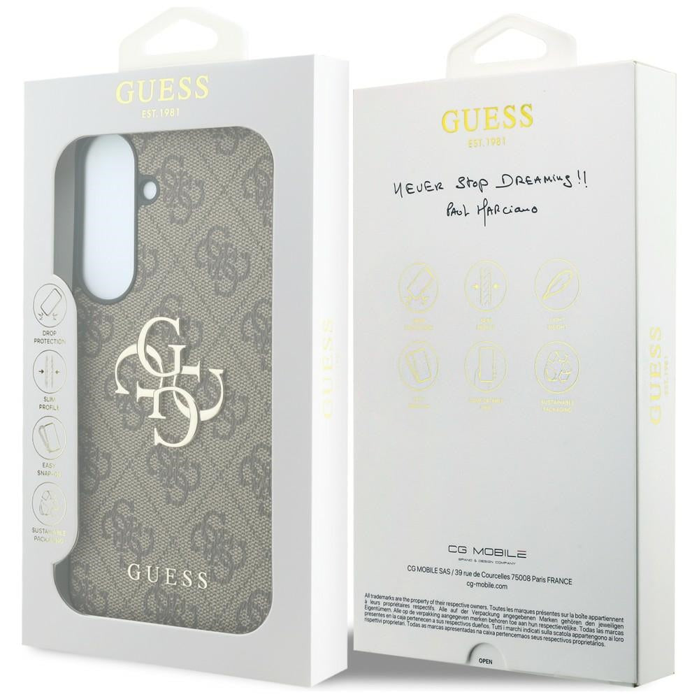 Husa pentru Samsung Galaxy S26 FE S741, Guess, 4G Metal Logo, Maro