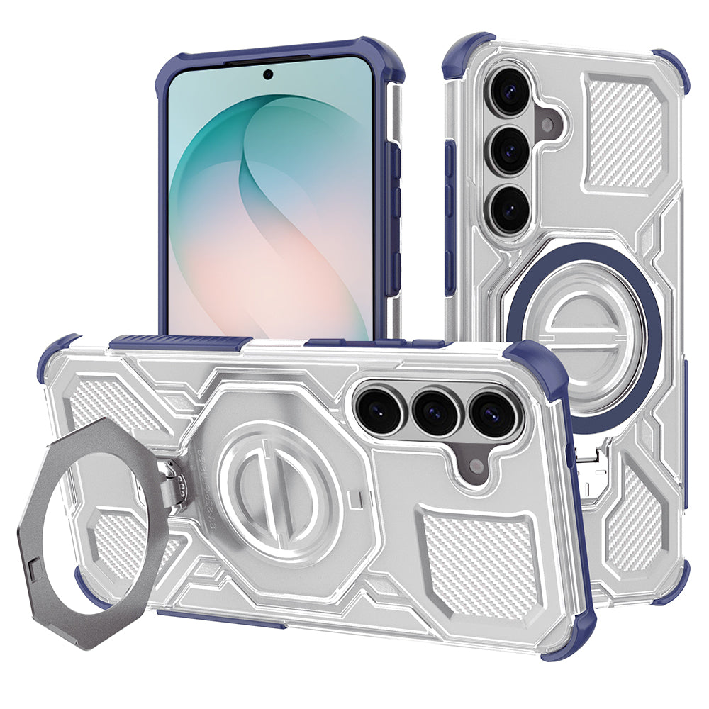Husa pentru Samsung Galaxy S26 Plus, Techsuit, Carbon Shield Pro, Albastra